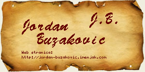 Jordan Buzaković vizit kartica